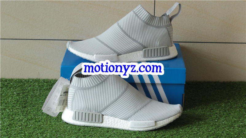 Real Boost Adidas NMD City Sock Primeknit Light Grey